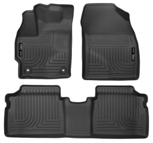 Toyota Prius Plug-in Floor Liners - Front + Rear - Husky Liners - WeatherBeater - Black - 2012